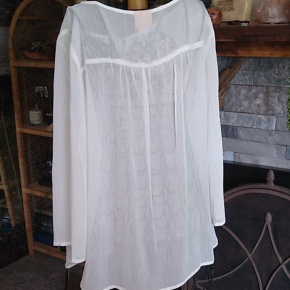 Ruby Rd. Boho Dress Blouse Tunic Sheer - Picture 6 of 6